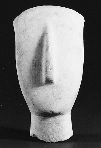 Head and neck from a marble figure, 2700–2500 BCE