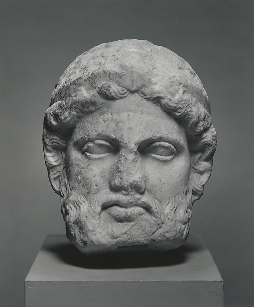 Marble head from a herm, probably late 5th century BCE