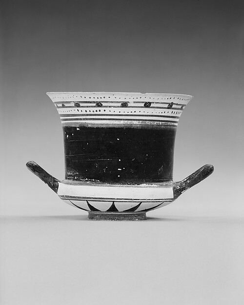 Terracotta lekaina (two-handled drinking cup) by an unrecorded maker, The Metropolitan Museum of Art
