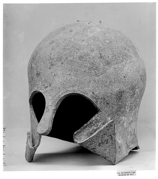 Bronze helmet of the Corinthian type by an unrecorded maker, The Metropolitan Museum of Art