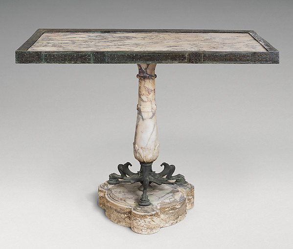 Marble and bronze table, 1st century CE