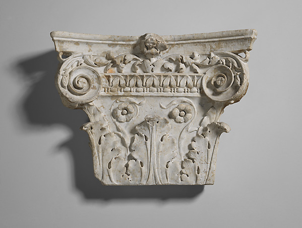 Marble pilaster capital, 1st half of 1st century CE