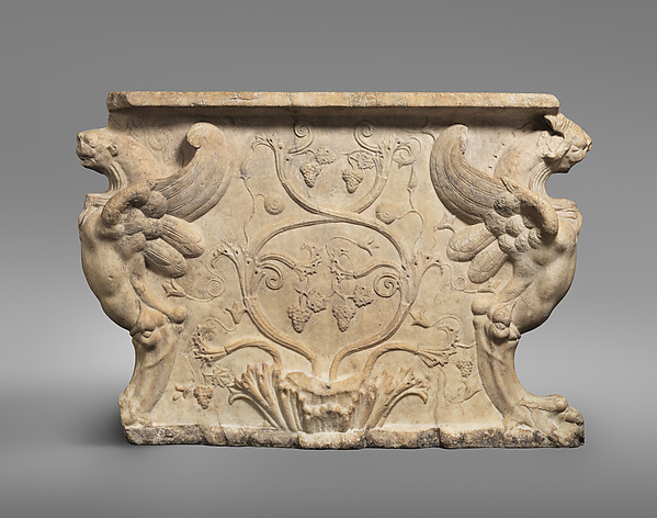 Marble trapezophoros (table support), 1st century BCE