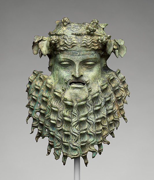Bronze handle attachment in the form of a mask by an unrecorded maker, The Metropolitan Museum of Art