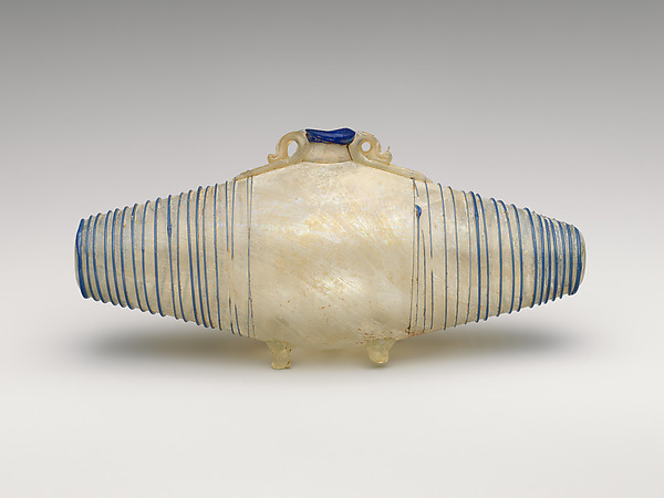 Glass barrel-shaped flask by an unrecorded maker, The Metropolitan Museum of Art