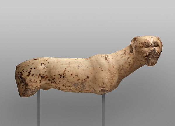 Marble statue of a panther