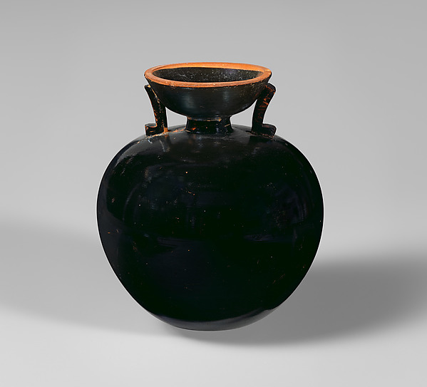 Terracotta aryballos (oil flask) by an unrecorded maker, The Metropolitan Museum of Art