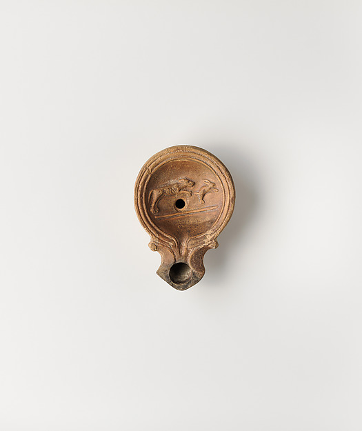 Terracotta oil lamp by an unrecorded maker, The Metropolitan Museum of Art