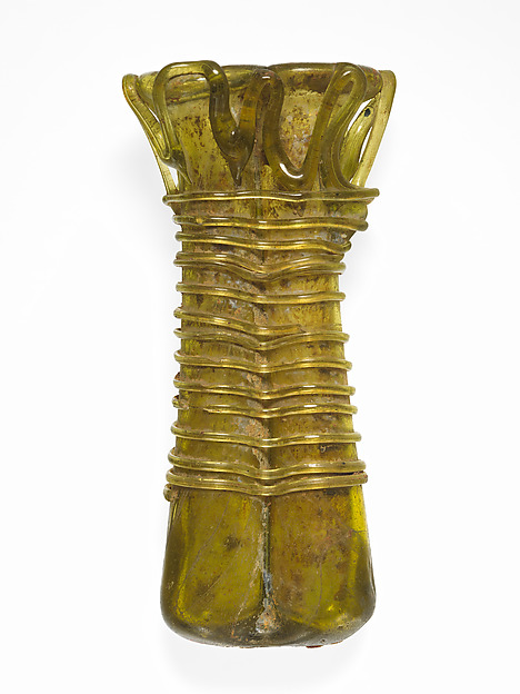 Glass double cosmetic flask (kohl tube) by an unrecorded maker, The Metropolitan Museum of Art