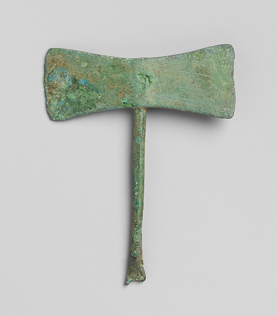 Bronze double-ax by an unrecorded maker, The Metropolitan Museum of Art