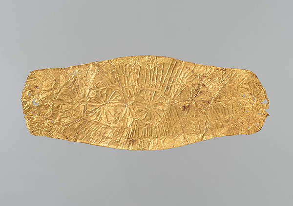 Gold mouth plate with rosettes by an unrecorded maker, The Metropolitan Museum of Art