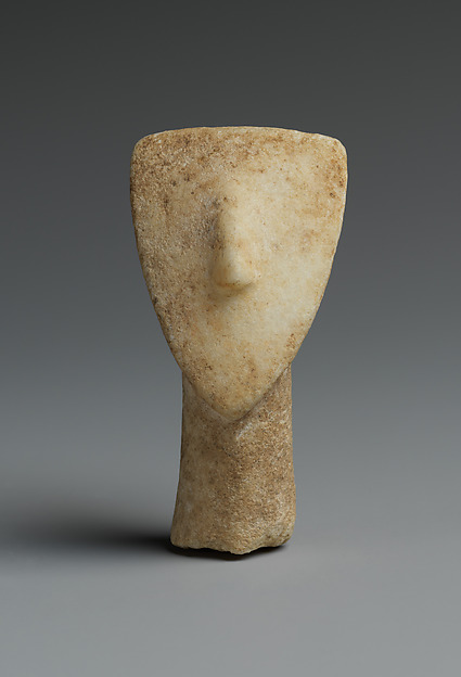 Head and neck from a marble figure, 2700–2300 B.C