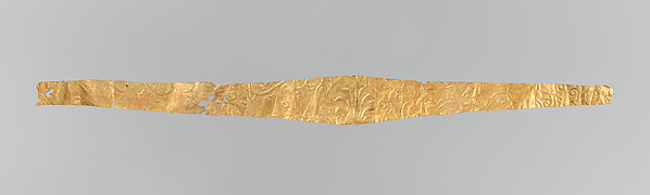 Frontlet of gold leaf