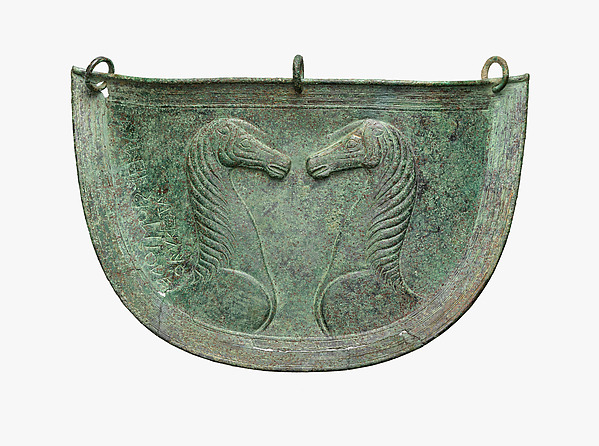 Bronze mitra (belly guard) by an unrecorded maker, The Metropolitan Museum of Art