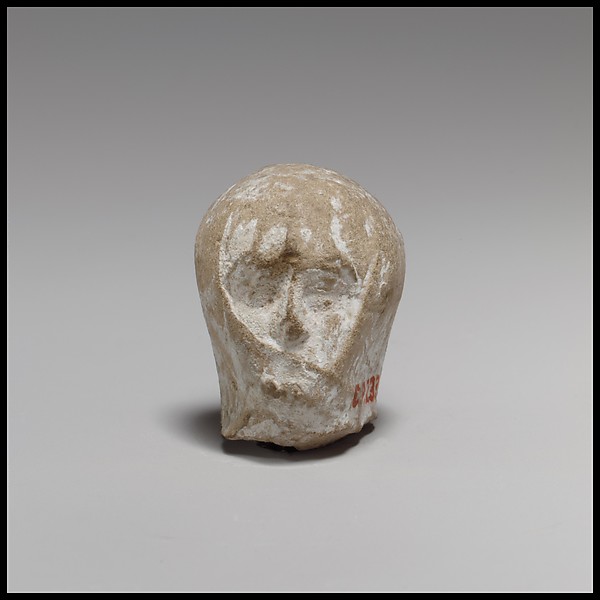 Terracotta head of a veiled woman