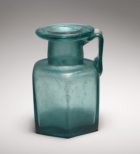 Glass hexagonal bottle