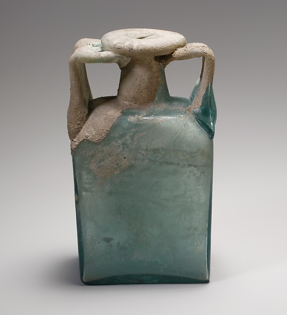 Glass rectangular bottle by an unrecorded maker, The Metropolitan Museum of Art