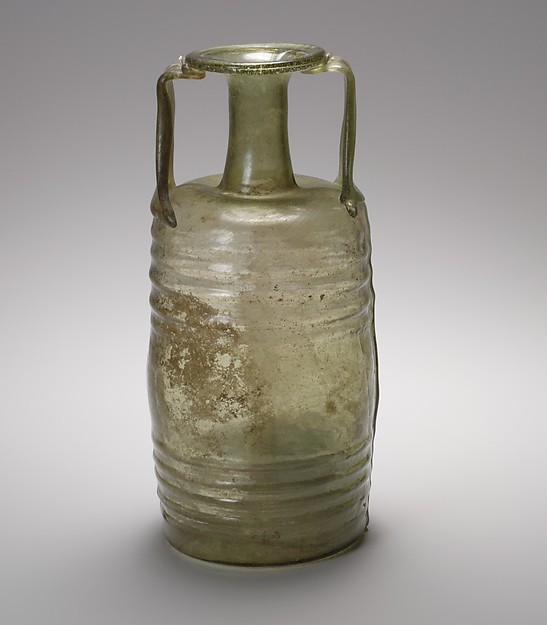Cylindrical glass bottle by Frontinus, The Metropolitan Museum of Art