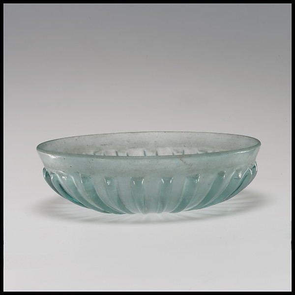 Glass ribbed bowl by an unrecorded maker, The Metropolitan Museum of Art