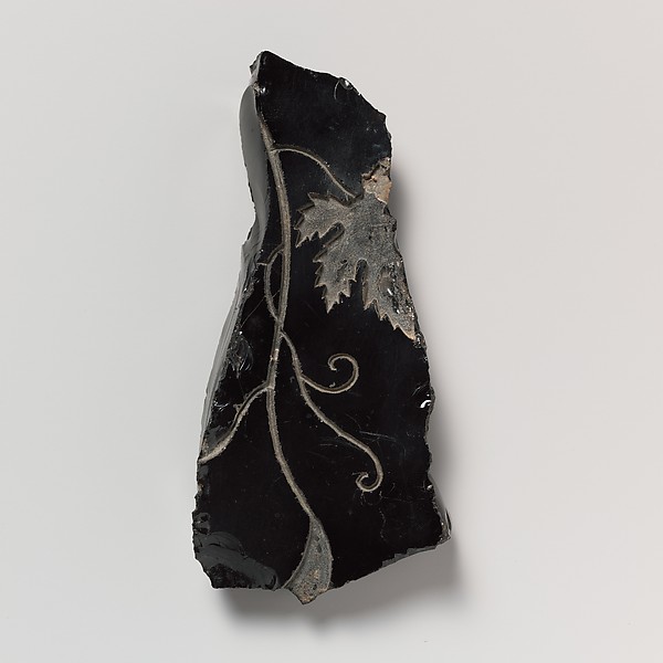 Obsidian revetment slab fragment by an unrecorded maker, The Metropolitan Museum of Art
