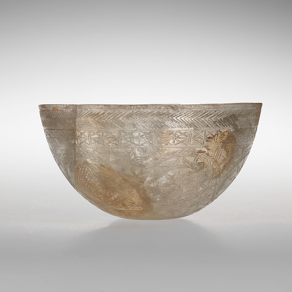 Glass bowl decorated with geometric patterns by an unrecorded maker, The Metropolitan Museum of Art