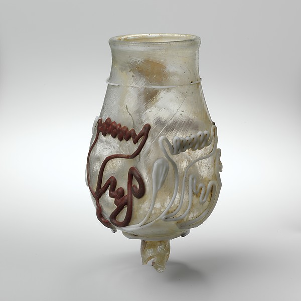 Glass goblet with snake-thread decoration by an unrecorded maker, The Metropolitan Museum of Art