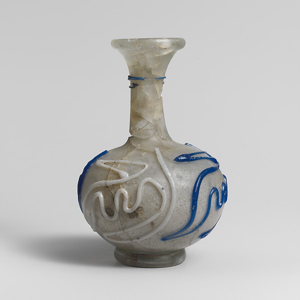 Glass bottle with snake-thread decoration by an unrecorded maker, The Metropolitan Museum of Art