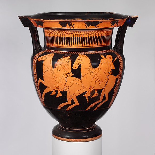 Terracotta column-krater (bowl for mixing wine and water)