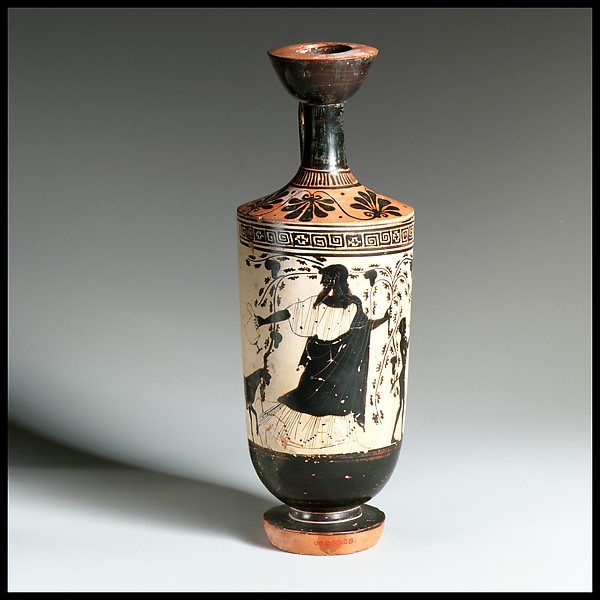 Terracotta lekythos (oil flask) by Bowdoin Painter, The Metropolitan Museum of Art