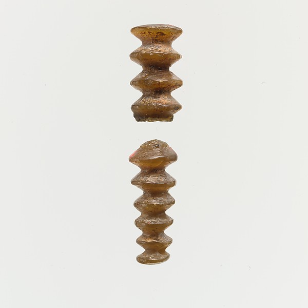 Serpentine (?) pendant fragments with transverse grooves by an unrecorded maker, The Metropolitan Museum of Art