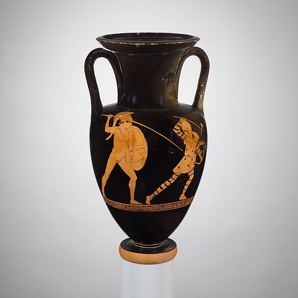 Terracotta Nolan neck-amphora (jar) by Dwarf Painter, The Metropolitan Museum of Art