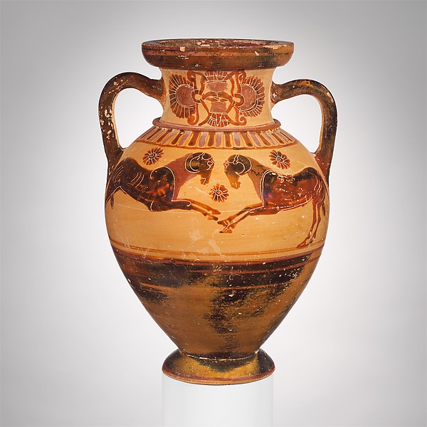 Terracotta neck-amphora (storage jar) by Prometheus Painter, The Metropolitan Museum of Art