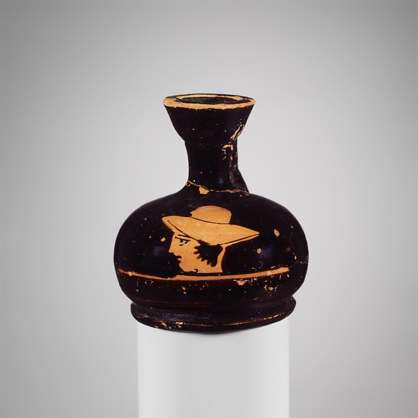 Terracotta squat lekythos (oil flask) by an unrecorded maker, The Metropolitan Museum of Art