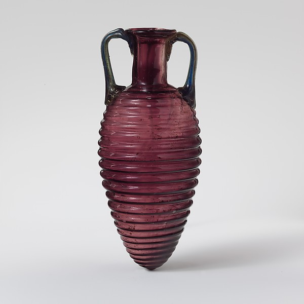 Glass amphoriskos with horizontal ribs by an unrecorded maker, The Metropolitan Museum of Art