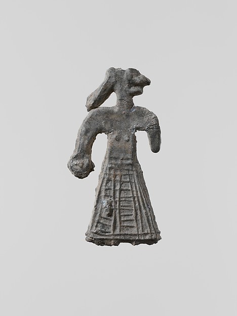Lead figure of a woman by an unrecorded maker, The Metropolitan Museum of Art