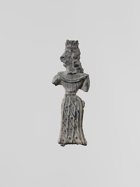 Lead figure of a woman by an unrecorded maker, The Metropolitan Museum of Art
