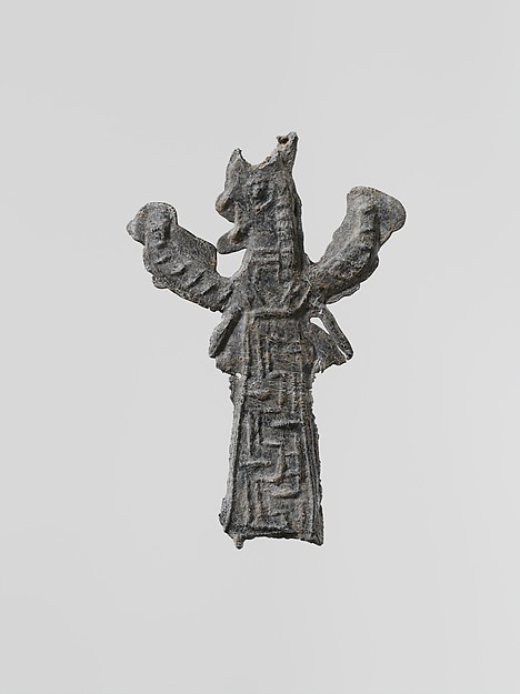 Lead figure of a winged goddess, perhaps Artemis Orthia