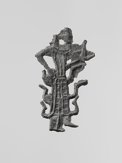 Lead figure of a goddess with an aegis, probably Athena by an unrecorded maker, The Metropolitan Museum of Art