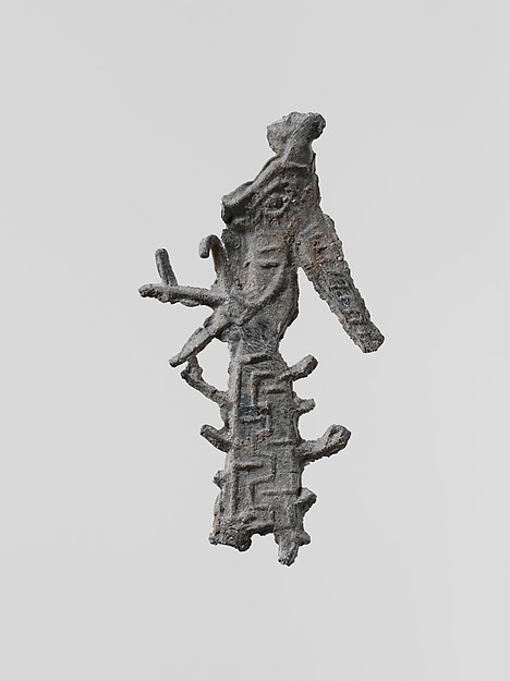 Lead figure of a goddess with spear, probably Athena by an unrecorded maker, The Metropolitan Museum of Art