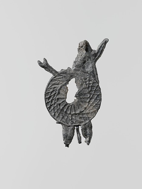 Lead figure of a warrior with spears and shield by an unrecorded maker, The Metropolitan Museum of Art