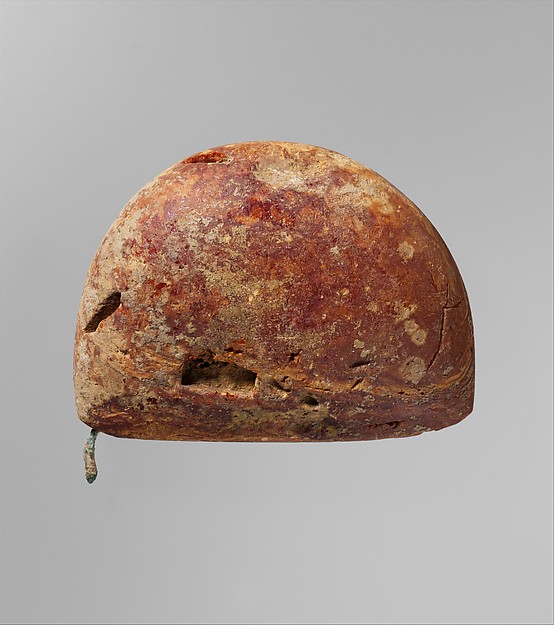 Bronze and amber fibula (safety pin) by an unrecorded maker, The Metropolitan Museum of Art