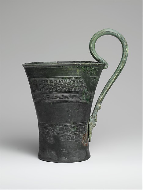 Silver kyathos (ladle) with bronze handle by an unrecorded maker, The Metropolitan Museum of Art
