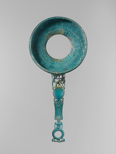 Bronze strainer with openwork handle by an unrecorded maker, The Metropolitan Museum of Art