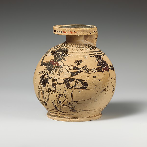 Terracotta aryballos (oil flask) by Otterlo Painter, The Metropolitan Museum of Art