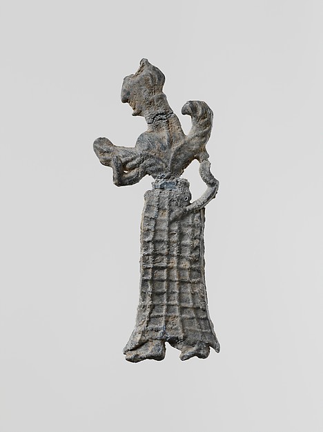 Lead figure of a winged goddess, perhaps Artemis Orthia