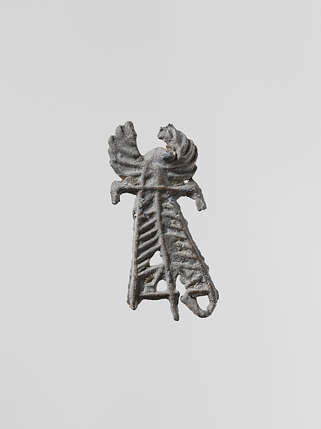Lead figure of a winged goddess, possibly Artemis Orthia