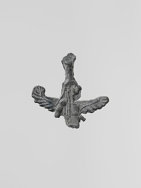 Lead figure of a winged goddess, possibly Artemis Orthia