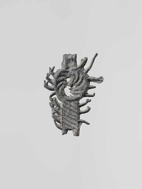 Lead figure of a goddess with shield, spear, and aegis, probably Athena by an unrecorded maker, The Metropolitan Museum of Art