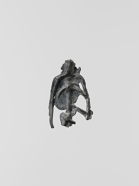 Lead figure, possibly of a skeleton, possibly 4th century BCE