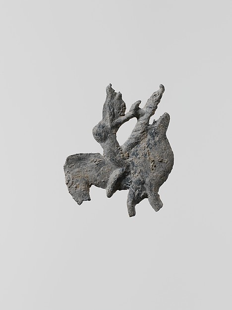 Lead figure of a horseman by an unrecorded maker, The Metropolitan Museum of Art